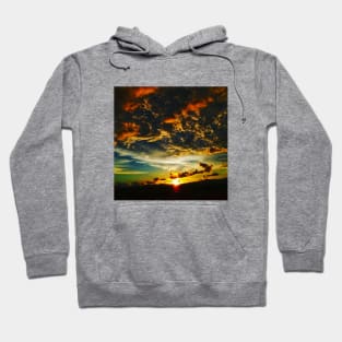 the beautiful sunset view from my garden Hoodie